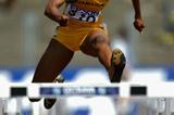 Shermaine Williams of Jamaica in action in the 100m Hurdles (Getty Images)