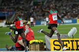 Asbel Kiprop of Kenya claims victory ahead of Silas Kiplagat of Kenya in the men's 1500 metres final  (Getty Images)