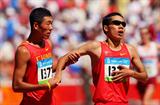 left to right - Chinese race walkers Wang Hao and Chu Yafei, who finished in the top 10 in Beijing (Getty Images)