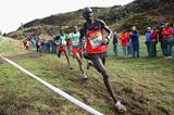 Lucas Kimeli Rotich leading the men's junior race from Ethiopia's Ayele Abshero and eventual winner Ibrahim Jeilan (Getty Images)