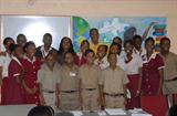 Veronica Campbell Brown with the participants of Dignity Day in Montego Bay, Jamaica