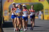 Antonella Palmisano of Italy leading the pack in the women's junior race in Chihuahua (Getty Images)