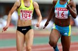Veronica Campbell on her way to 100m victory at the 2010 Osaka Grand Prix – IAAF World Challenge