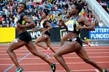 Blessing Okagbare defeats Carmelita Jeter in Crystal Palace (Mark Shearman )
