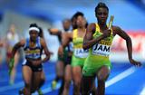 Gold medalist Olivia JAMES of Jamaica in action during the Girls Medley final - Day Five - WYC Lille 2011 (Getty Images)