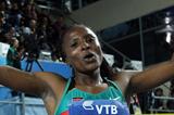 Hellen Onsando Obiri of Kenya enjoys being gold in the Women’s 3000 Metres Final during day three - WIC Istanbul (Getty Images)