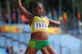 Chanice Porter of Jamaica jumpin to World Youth gold in Lille (Getty Images)