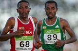 Zersenay Tadesse (ERI) and Kenenisa Bekele (ETH) mix it in Mombasa (Getty Images)