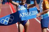 Athanasia Tsoumeleka of Greece takes the 20km Walk gold medal (Getty Images)